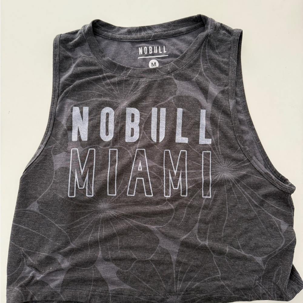 NOBULL MIAMI Medium Women's Gray Floral Tank Top